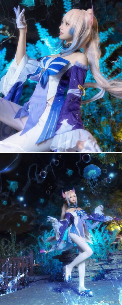 ชมสาวแปลงโฉมเป็น Kokomi สุดน่ารัก