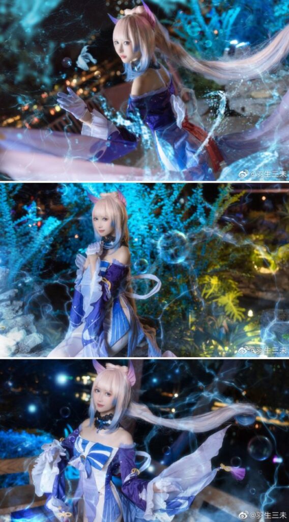 ชมสาวแปลงโฉมเป็น Kokomi สุดน่ารัก