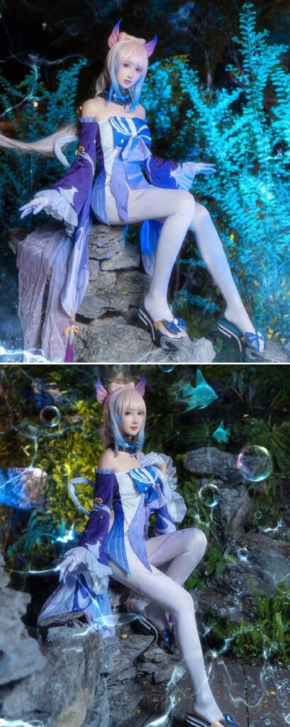 ชมสาวแปลงโฉมเป็น Kokomi สุดน่ารัก