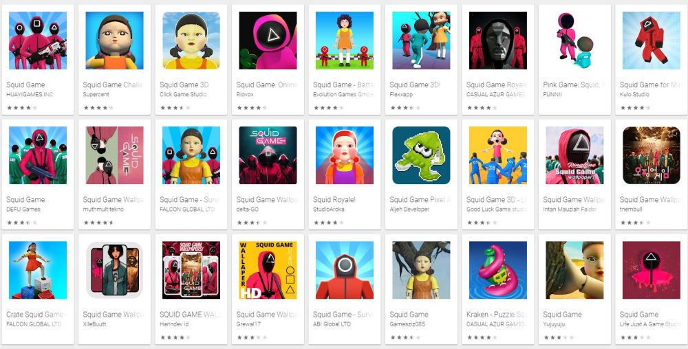 เกมก๊อปปี้ Squid Game ระบาดเพียบในสโตร์มือถือ 2 เกมก๊อปปี้ Squid Game ระบาดเพียบในสโตร์มือถือ