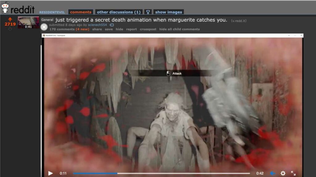 ผู้เล่นเพิ่งพบฉากตายลับระหว่างสู้บอส Marguerite ใน Resident Evil VII