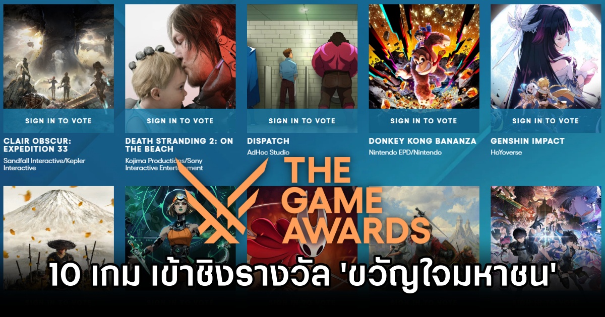 10 Nominees in The Game Awards 2025