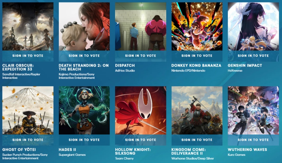 10 Nominees in The Game Awards 2025