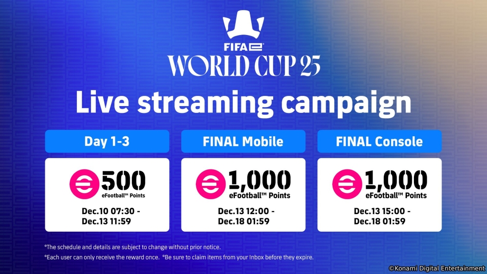 การแข่งขันอีสปอร์ตระดับโลก FIFAe World Cup 2025™ จะเปิดฉากขึ้นที่กรุงริยาด ประเทศซาอุดีอาระเบีย ในวันที่ 10 ธันวาคมนี้! 9 การแข่งขันอีสปอร์ตระดับโลก FIFAe World Cup 2025™ จะเปิดฉากขึ้นที่กรุงริยาด ประเทศซาอุดีอาระเบีย ในวันที่ 10 ธันวาคมนี้!