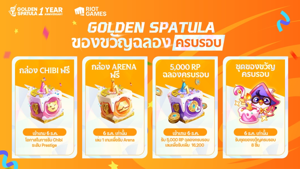 Golden Spatula ฉลองครบรอบ 1 ปี จัดเต็มรางวัลชุดใหญ่ไฟกระพริบ! เซตใหม่ Lore and Legends, Chibi ใหม่ และอีเวนต์ออฟไลน์สุดจึ้ง!