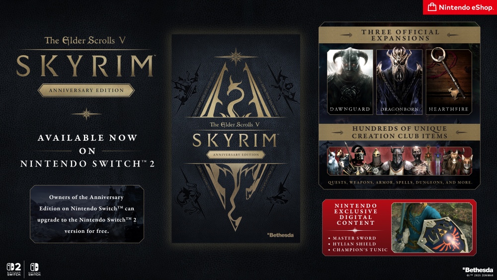 The Elder Scrolls V: Skyrim Anniversary Edition วางจำหน่ายบน Switch 2 แล้ว 2 The Elder Scrolls V: Skyrim Anniversary Edition วางจำหน่ายบน Switch 2 แล้ว