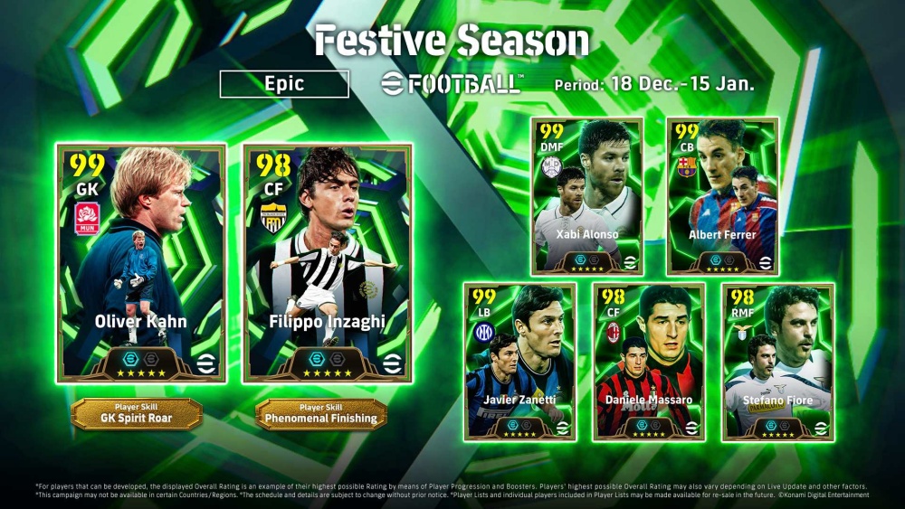 ร่วมฉลองไปด้วยกัน! “Festive Season Campaign” ได้เริ่มต้นขึ้นใน eFootball™ แล้ว