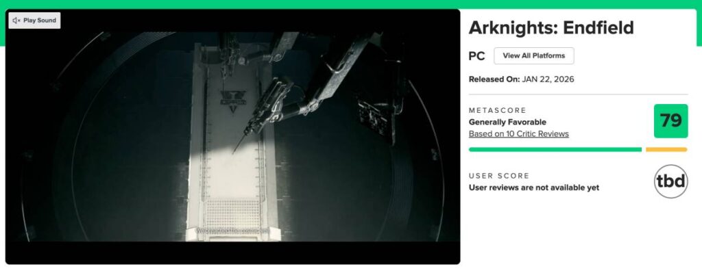 เปิดโผคะแนนรีวิวเกม Arknights: Endfield จาก Metacritic