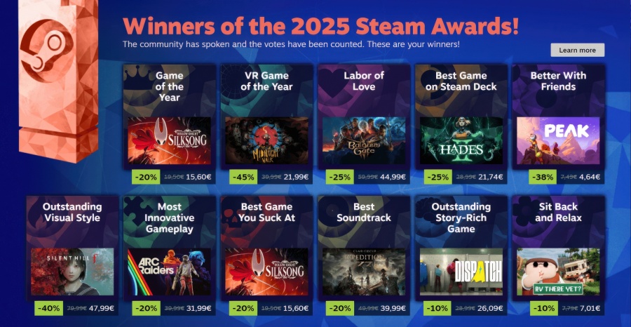 Hollow Knight: Silksong Steam Awards 2025 GOTY