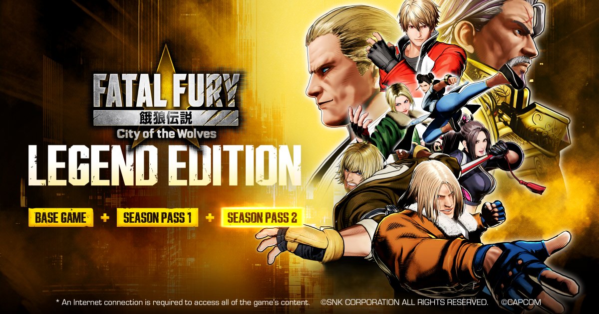 เผยโฉมบันเดิ้ลใหม่ FATAL FURY: City of the Wolves Legend Edition พร้อมซีซันพาสทั้งสองชุดและเกมหลัก