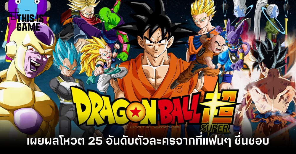 เผยผลโหวต 25 อันดับตัวละครจาก Dragon Ball Super ที่แฟน ๆ ชื่นชอบ