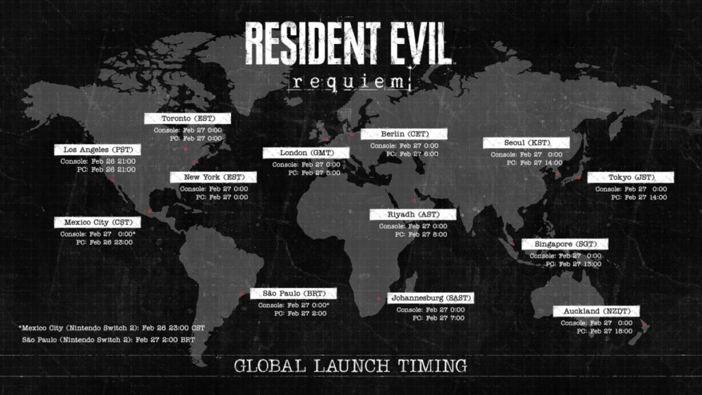 Resident Evil Requiem ประกาศเวลาเปิดให้เล่น พร้อมเผยพื้นที่่ติดตั้ง