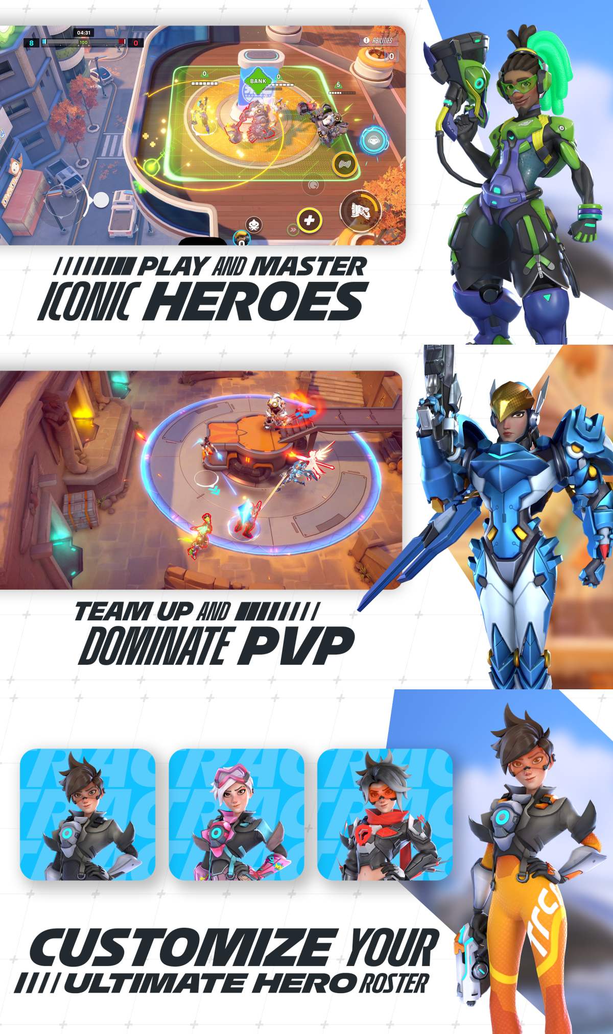 Overwatch Rush โหลด เกม ข้อมูล ภาพ ดาวน์โหลด มือถือ 