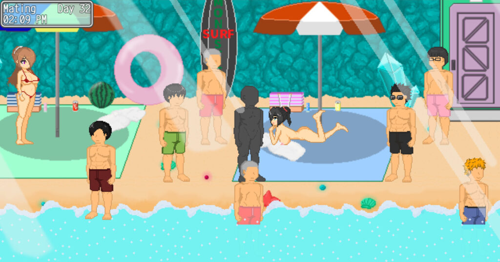 My Summer Vacation เกม 18+ ภาพพิกเซล ทำงานหาเงินจีบสาว