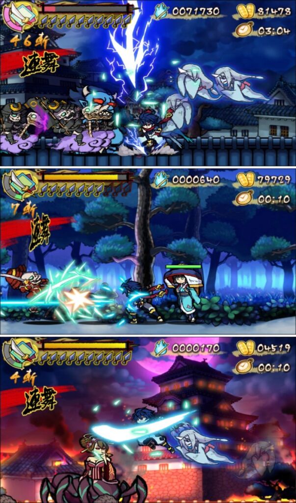 สวมบทนินจาแอ็กชั่นสุดมันส์ใน Mononoke Slashdown