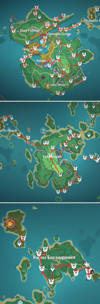 แฟนเกม Genshin Impact แจกเส้นทางฟาร์ม Nobushi Handguard