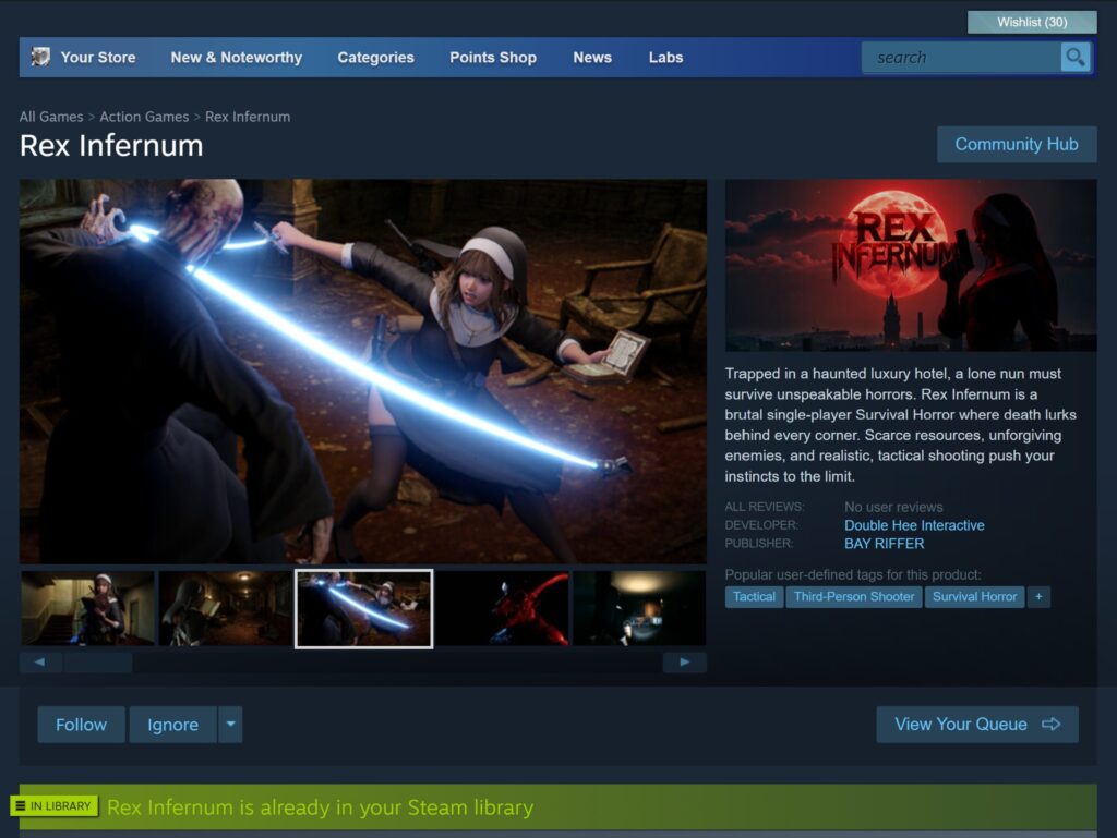 Rex Infernum เกมจากฝีมือคนไทยแท้กำลังอยู่ในช่วง Beta แล้ว