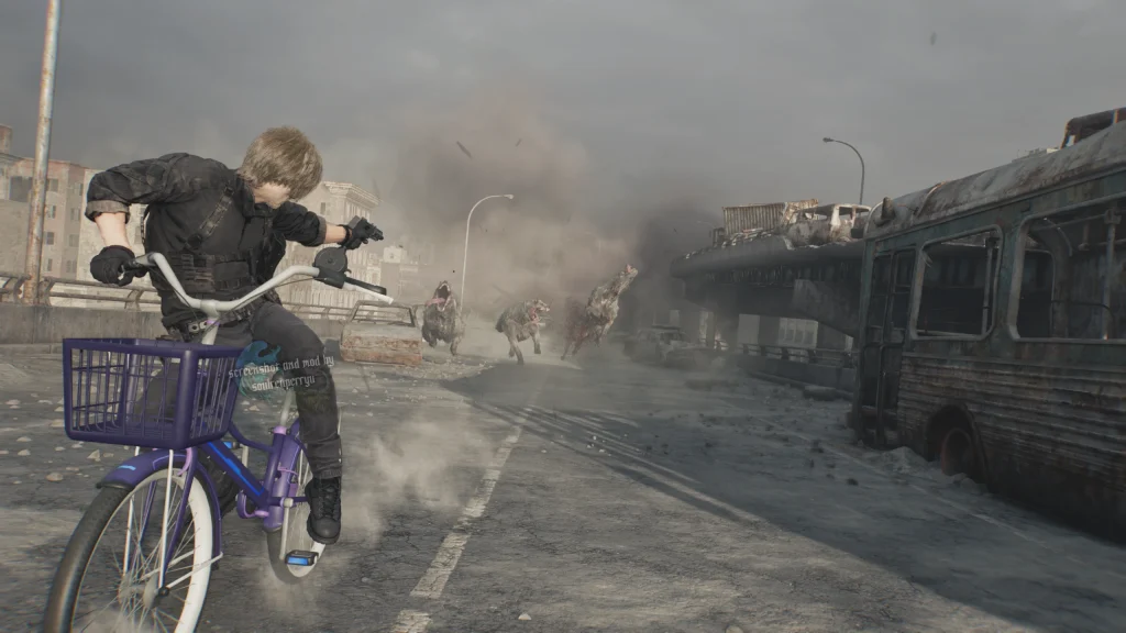 ม็อดใหม่ Leon&Gideon ใน Resident Evil Requiem ปั่นจักรยาน สู้วิกฤตน้ำมันขาดตลาด