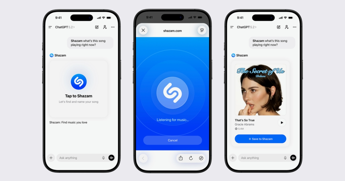 Shazam พร้อมใช้งานแล้วบน ChatGPT
