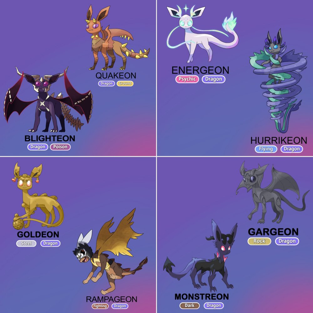 แฟนเกมจำลองภาพ Eevee จาก Pokemon ร่างมังกร