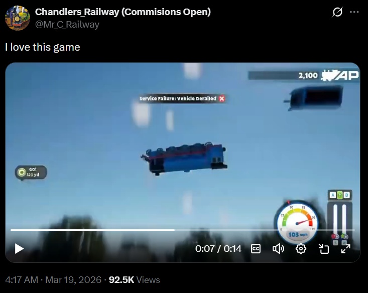 ไม่นะโทมัส! ผู้เล่นแห่อวดบัค (หรือฟีเจอร์?) ตกรางสุดฮาจาก Thomas & Friends: Wonders of Sodor