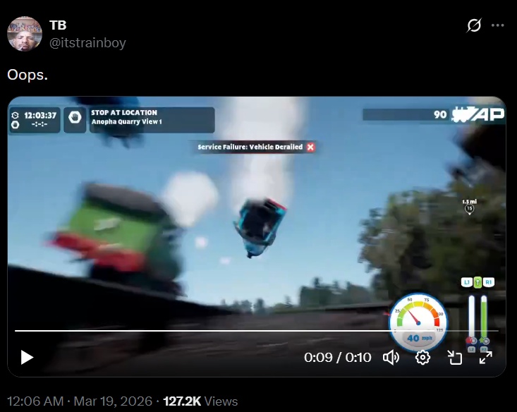 ไม่นะโทมัส! ผู้เล่นแห่อวดบัค (หรือฟีเจอร์?) ตกรางสุดฮาจาก Thomas & Friends: Wonders of Sodor