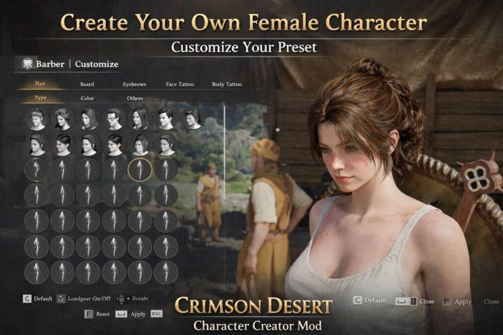 Mod ใหม่เพิ่มระบบการสร้างตัวละครลงในเกม Crimson Desert
