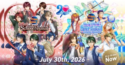 The Prince of Tennis Sweet School Festival และ The Prince of Tennis Doki Doki Survival กำหนดเปิดตัววันที่ 30 กรกฎาคม