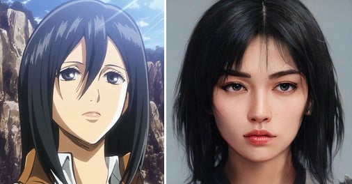 มาดูภาพตัวละครจาก Attack on Titan แบบสมจริงด้วยฝีมือ AI