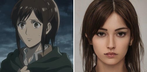 มาดูภาพตัวละครจาก Attack on Titan แบบสมจริงด้วยฝีมือ AI