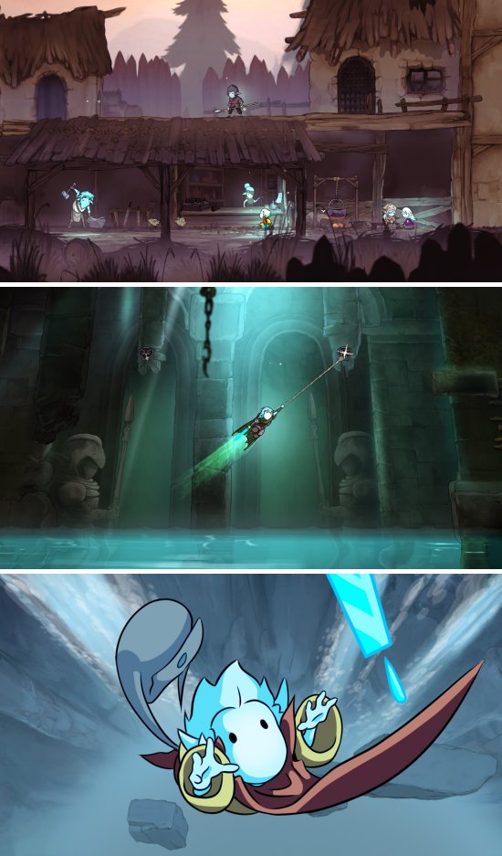 Greak: Memories of Azur เกม 2D Side Scrolling ภาพวาดมือ