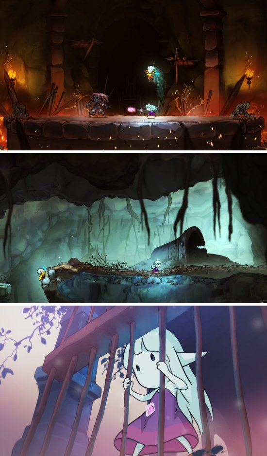 Greak: Memories of Azur เกม 2D Side Scrolling ภาพวาดมือ