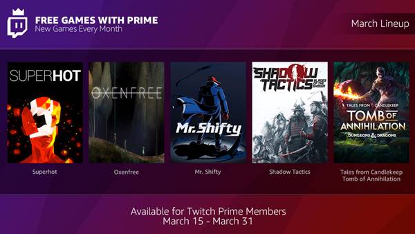 แจกคุ้ม!!! Twitch Prime แจกเกมฟรีเพียบ!