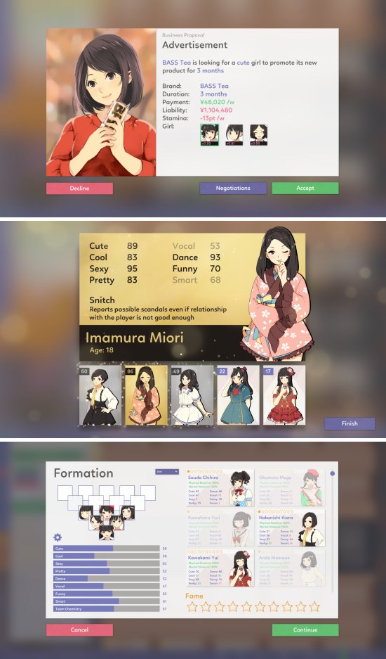 Idol Manager บริหารจัดการวงไอดอลให้ดังเป็นพลุแตก