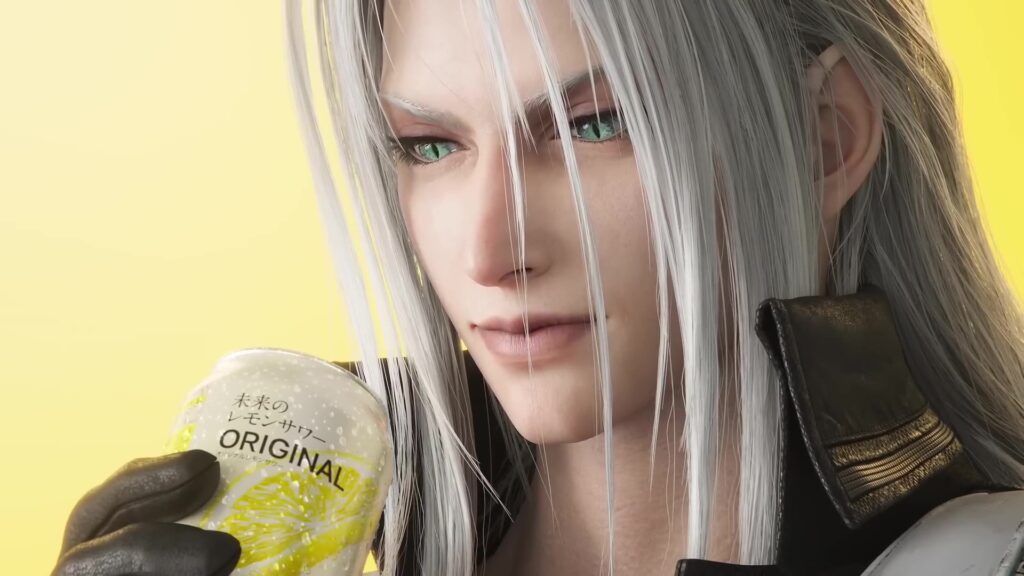 พี่ดารารับงาน! Sephiroth จากแฟรนไชส์ Final Fantasy โผล่เป็นพรีเซ็นเตอร์เหล้าหวาน