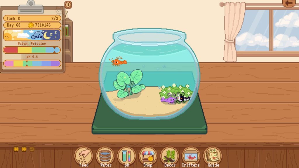 เกมใหม่! Tiny Glass Tank: Dwarf Shrimp and Friends เกมจัดตู้ปลาฝีมือคนไทย