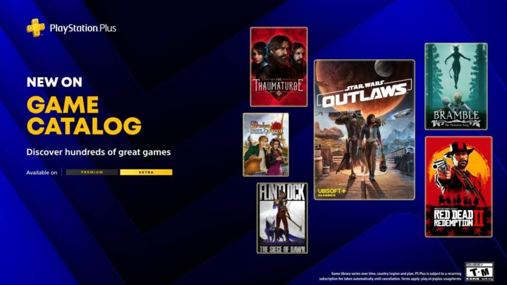 PS Plus Extra เดือนพฤษภาคม 2026 เตรียมเปิดให้เล่น Star Wars Outlaws และ Red Dead Redemption 2