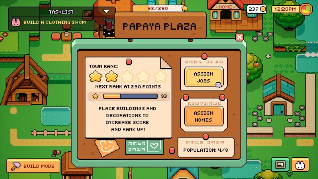 Papaya Plaza เกมสร้างเมืองแนวสองมิติเปิดให้เข้าชมหน้าร้านค้า Steam