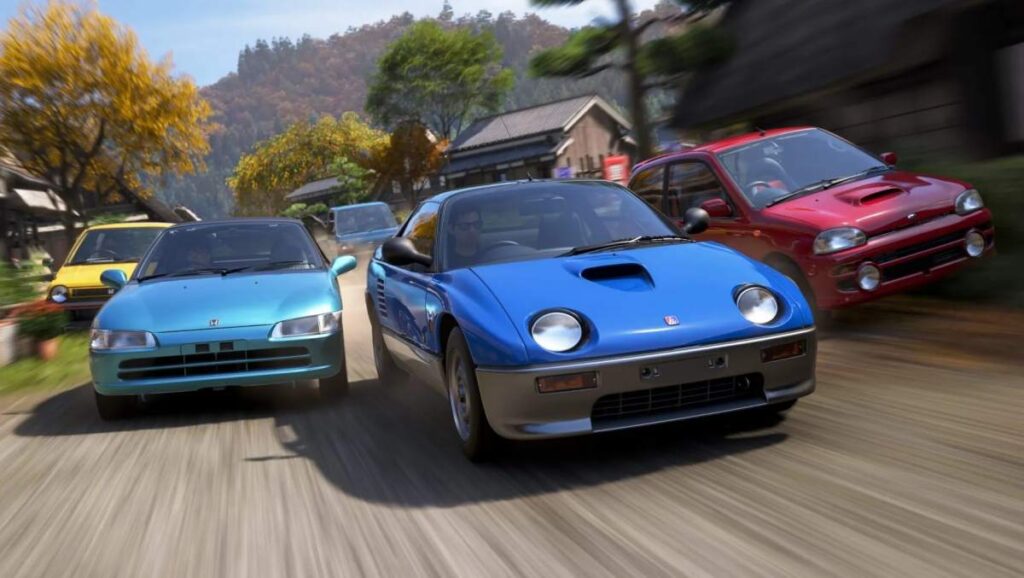 ผู้เล่นไม่สามารถขับรถพุ่งชนต้นซากุระในเกม Forza Horizon 6 ให้หักได้