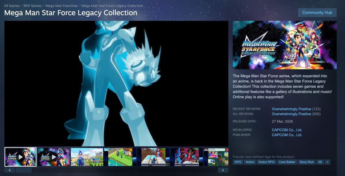 Mega Man Star Force: Legacy Collection เป็นเกมร็อคแมนที่ทำยอดรีวิวสูงสุดบน Steam 2 Mega Man Star Force: Legacy Collection เป็นเกมร็อคแมนที่ทำยอดรีวิวสูงสุดบน Steam