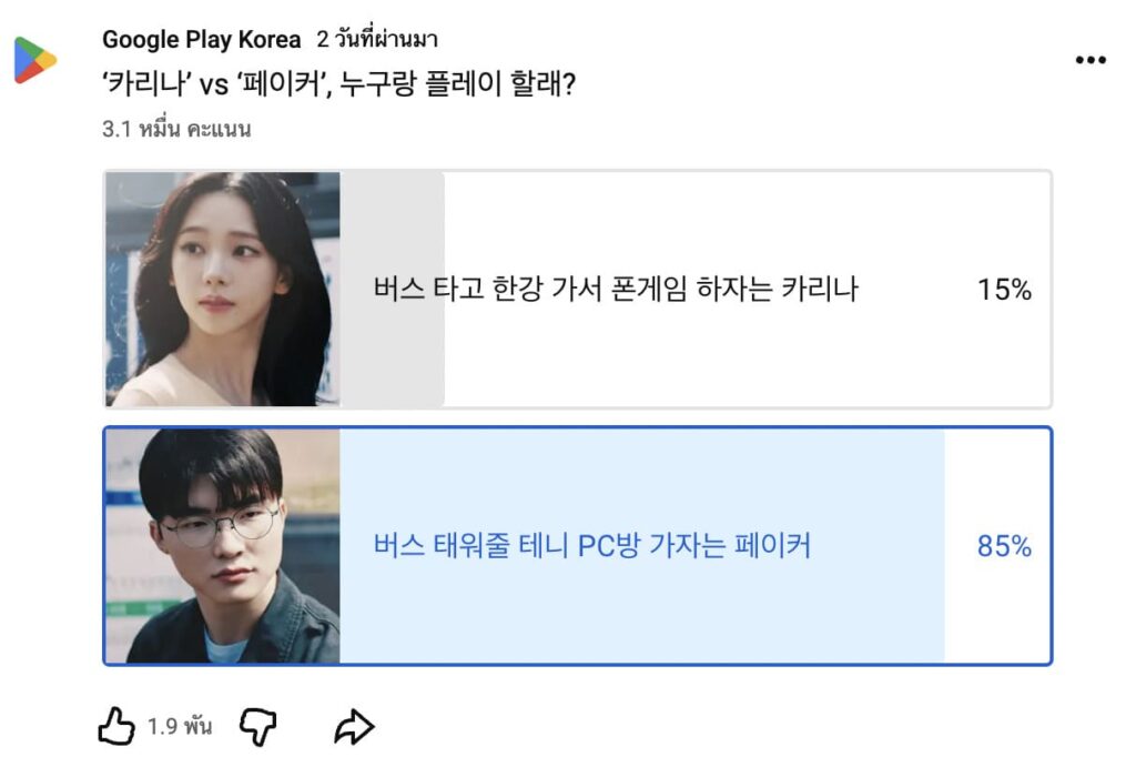 “อิสตรีมีมากมาย แต่พระเจ้ามีองค์เดียว” Faker ชนะขาดลอยในโพล Google Play Korea