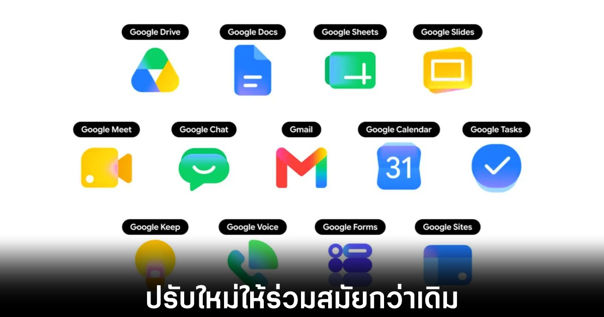 Google เริ่มทยอยปล่อยไอคอนแบบใหม่ทั้งบน Android, iOS และเว็บ 1 google-change-icon-gadiant-design