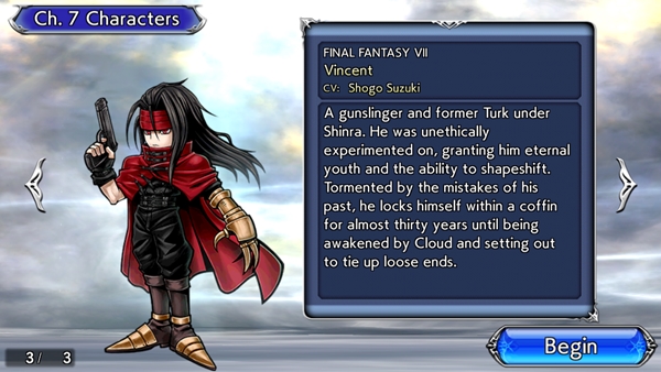 [ดีสอิสทิปส์] Dissidia Final Fantasy Opera Omnia – วิเคราะห์ตัวละครในเกม Vincent