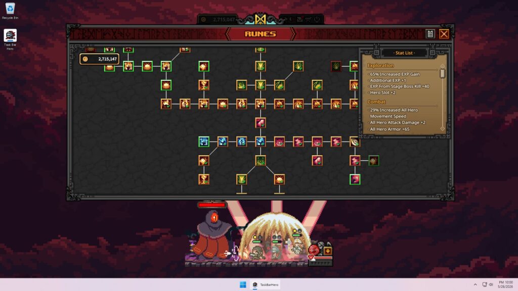 TBH: Task Bar Hero เกม RPG จิ๋วเปิดให้เล่นฟรีแล้ว พร้อมซับไทย