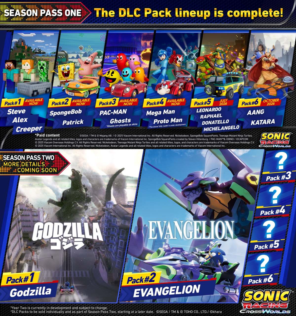 Sonic Racing: CrossWorlds จัดหนัก! จับมือ Godzilla และ Evangelion ในซีซันใหม่