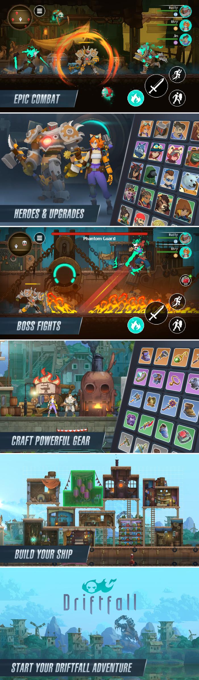 Driftfall Pixel Action RPG screenshot