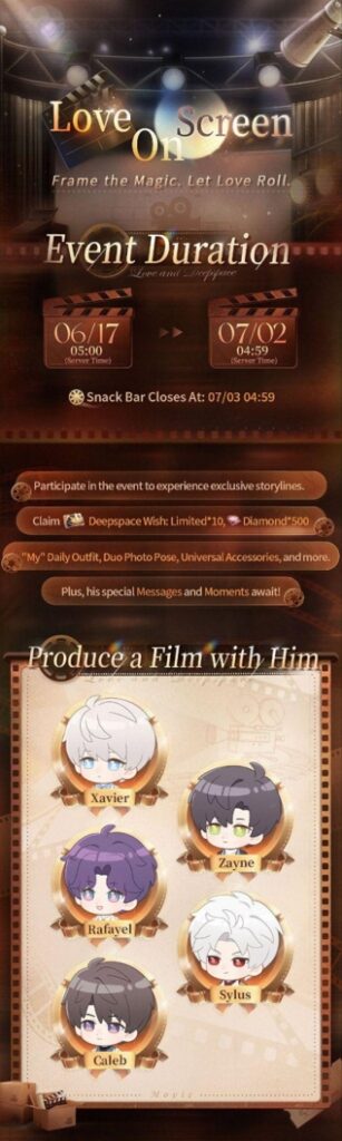 Love and Deepspace เผยโฉมซีรีส์ Interactive Memory ระดับ 5 ดาวใหม่ล่าสุด [Once Upon a Frame]