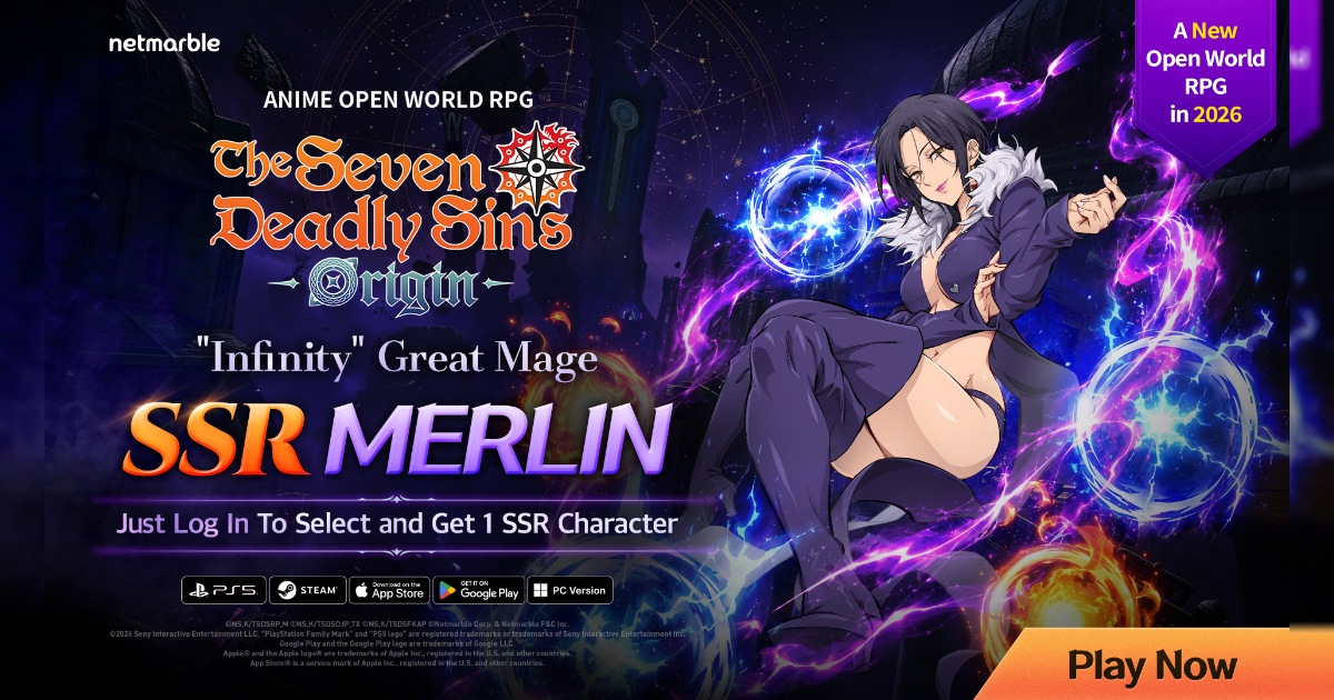 ‘The Seven Deadly Sins: Origin’ เพิ่มอัศวิน ‘จอมเวทไร้ขีดจำกัด เมอร์ลิน’ ใหม่ในอัปเดตครั้งใหญ่แล้ววันนี้ !