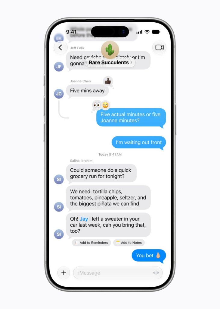 Apple Intelligence นำความสามารถด้าน AI อันทรงพลังมาสู่ประสบการณ์ในชีวิตประจำวัน 8 Apple Intelligence นำความสามารถด้าน AI อันทรงพลังมาสู่ประสบการณ์ในชีวิตประจำวัน