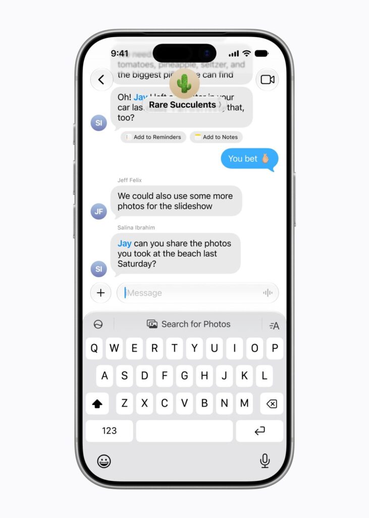 Apple Intelligence นำความสามารถด้าน AI อันทรงพลังมาสู่ประสบการณ์ในชีวิตประจำวัน 9 Apple Intelligence นำความสามารถด้าน AI อันทรงพลังมาสู่ประสบการณ์ในชีวิตประจำวัน